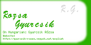 rozsa gyurcsik business card